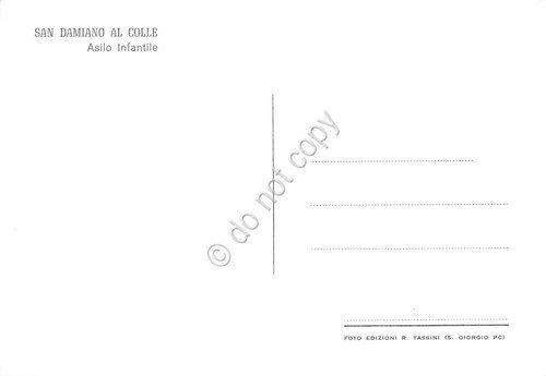 Cartolina San Damiano al Colle Asilo infantile