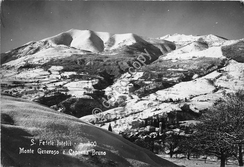 Cartolina San Fedele Intelvi Panorama Monte Generoso Capanna Bruno 1950