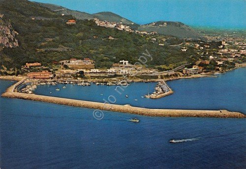 Cartolina San Felice Circeo panorama aereo porto anni '80