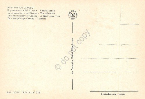 Cartolina San Felice Circeo panorama aereo promontorio anni '80 | Immagine Gallery 2