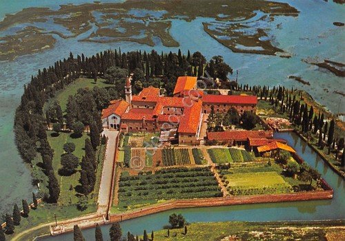 Cartolina San Francesco del Deserto ( Venezia) panorama aereo anni …