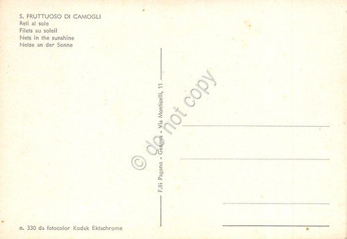 Cartolina San Fruttuoso di Camogli reti pescatori | Immagine Gallery 2