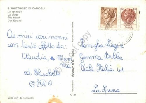 Cartolina San Fruttuoso di Camogli spiaggia 1978 | Immagine Gallery 2