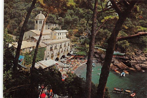 Cartolina San Fruttuoso di Capodimonte panorama dall'alto con spiaggia 1975 | Immagine principale