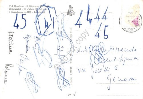 Cartolina San Giacomo Val Gardena anni '60