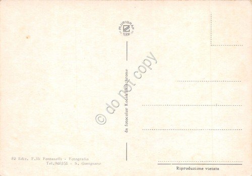 Cartolina San Gimignano vedute varie (Siena)