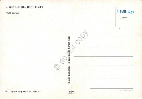 Cartolina San Giorgio del Sannio Viale Spinelli