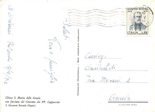 Cartolina San Giovanni Rotondo Chiesa S.Maria delle Grazie Facciata Convento | Immagine Gallery 2