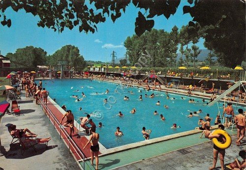 Cartolina San Giovanni Valdarno Piscina Las Vegas animata 1970 | Immagine principale