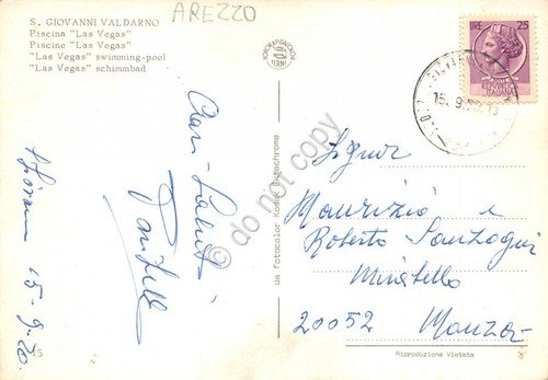 Cartolina San Giovanni Valdarno Piscina Las Vegas animata 1970 | Immagine Gallery 2