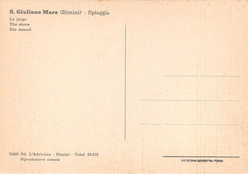 Cartolina San Giuliano Mare spiaggia animata | Immagine Gallery 2