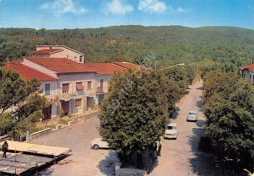 Cartolina San Giustino Valdarno Piazza Mercato casa auto impalcatura 1982 | Immagine principale