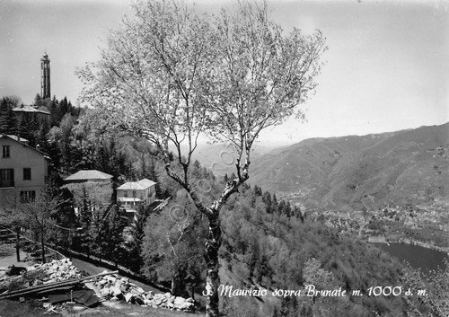Cartolina San Maurizio sopra Brunate panorama parziale