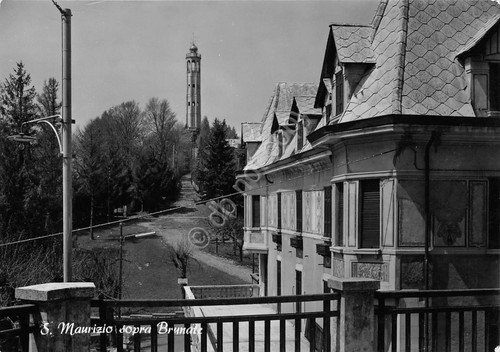 Cartolina San Maurizio sopra Brunate panorama parziale