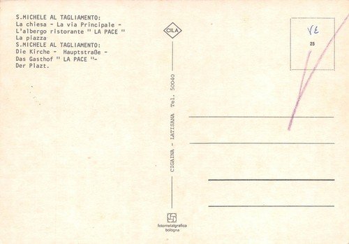 Cartolina San Michele al Tagliamento Vedutine