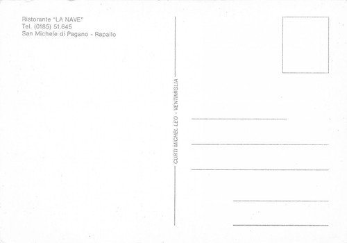 Cartolina San Michele di Pagana Ristorante la Nave vedutine (Genova) | Immagine Gallery 2