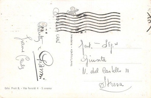 Cartolina San Remo Bagni Morgana e Italia