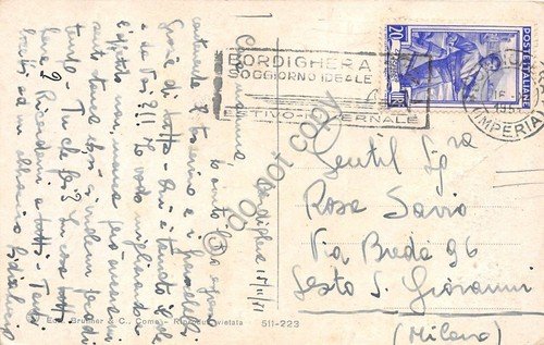 Cartolina San Remo Città vecchia animata mulo anni '50 | Immagine Gallery 2