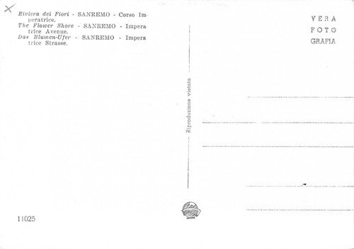 Cartolina San Remo Corso Imperatrice (Imperia)