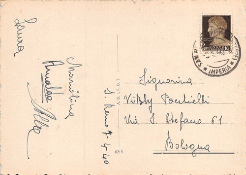 Cartolina San Remo Panorama Santuario Madonna della Costa 1940