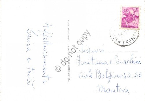 Cartolina San Sebastiano di Folgaria Santuario della Madonna Pellegrina anni …