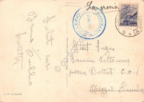 Cartolina San Terenzo Lerici lungomare e spiaggia animata anni '40 | Immagine Gallery 2