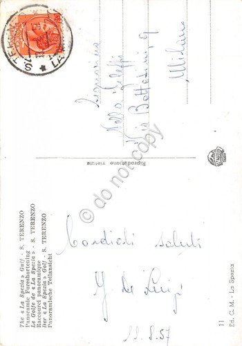Cartolina San Terenzo panorama 1957 (La Spezia) | Immagine Gallery 2