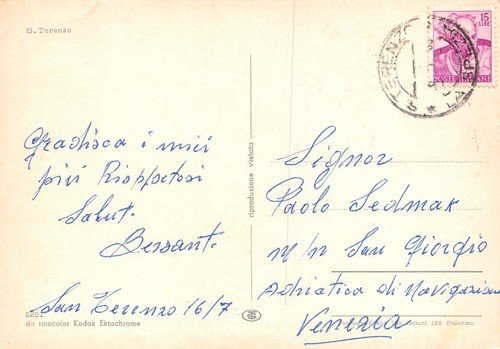 Cartolina San Terenzo Vedutine (La Spezia)