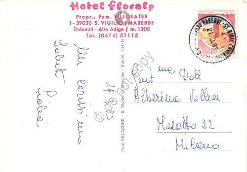 Cartolina San Vigilio di Marebbe e dintorni 5 vedute animata …