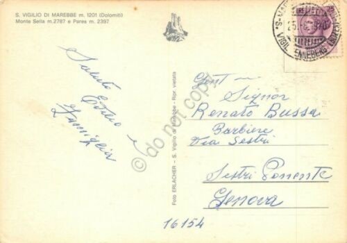Cartolina San Vigilio di Marebbe Monte Stella panorama con mucca … | Immagine Gallery 2
