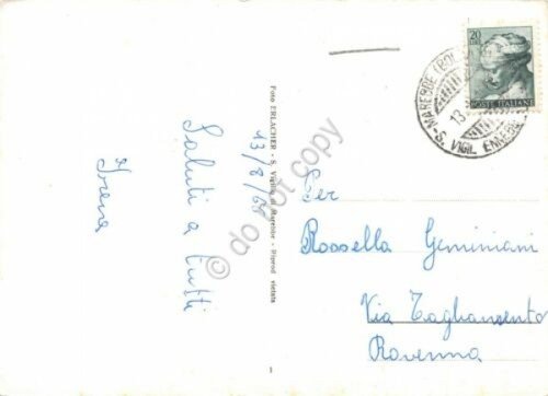 Cartolina San Vigilio Marebbe veduta e dintorni 1966 (Bolzano)