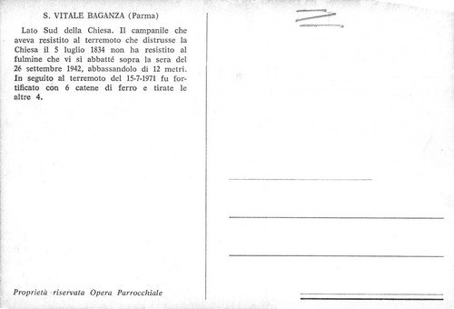 Cartolina San Vitale Braganza Chiesa Lato Sud | Immagine Gallery 2