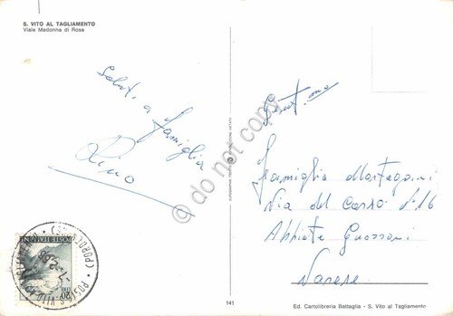 Cartolina San Vito al Tagliamento Viale Madonna di Rosa 1966 … | Immagine Gallery 2