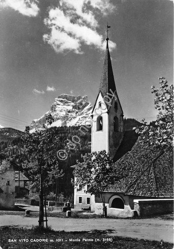 Cartolina San Vito di Cadore Chiesa 1959 (Belluno) | Immagine principale