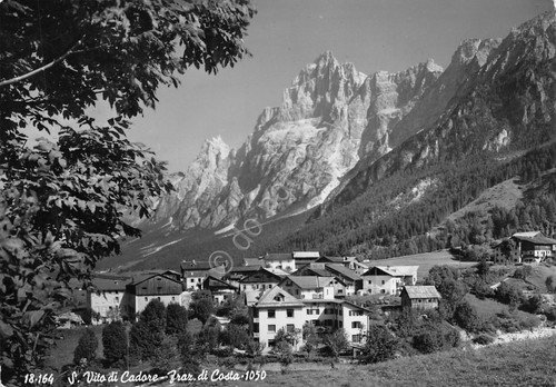Cartolina San Vito di Cadore Frazione Costa panorama 1954