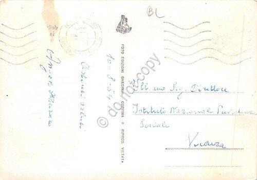 Cartolina San Vito di Cadore Frazione Costa panorama 1954