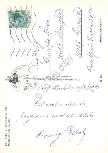Cartolina San Vito di Cadore Panorama e Monte Antelao 1975 … | Immagine Gallery 2