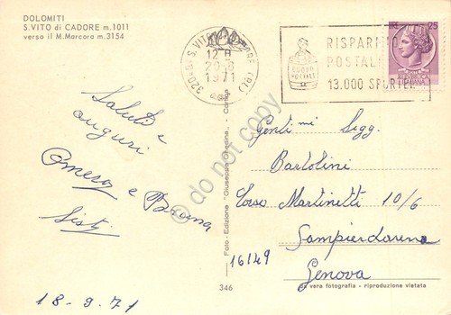 Cartolina San Vito di Cadore verso Marcora veduta paese case … | Immagine Gallery 2