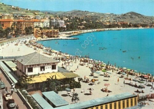 Cartolina Sanremo Bagni Italia e Morgana 1961