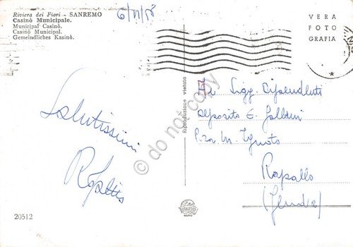 Cartolina Sanremo Casin? Municipale auto d'epoca (Imperia) | Immagine Gallery 2