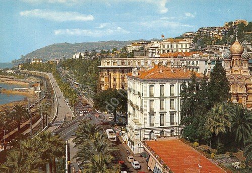 Cartolina Sanremo Corso e Passeggiata Imperatrice Ferrovia Hotel Parigi | Immagine principale