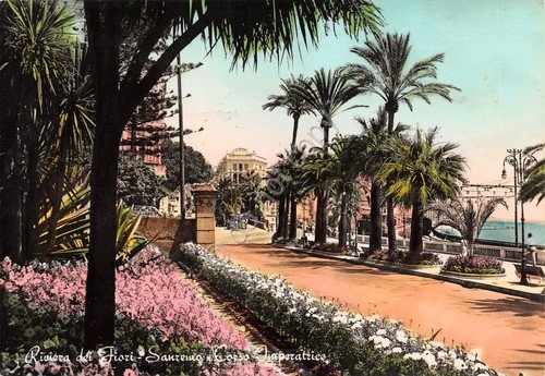 Cartolina Sanremo Corso Imperatrice colorata Timbro Meccanizzazione Postale | Immagine Gallery 1