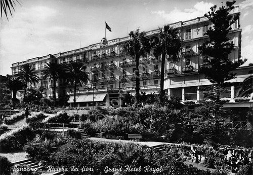 Cartolina Sanremo Grand Hotel Royal 1953 | Immagine principale