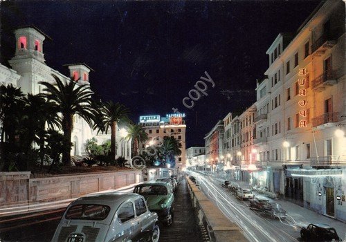 Cartolina Sanremo panorama aereo 1958 (Savona)