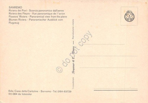 Cartolina Sanremo panorama aereo anni '90 | Immagine Gallery 2