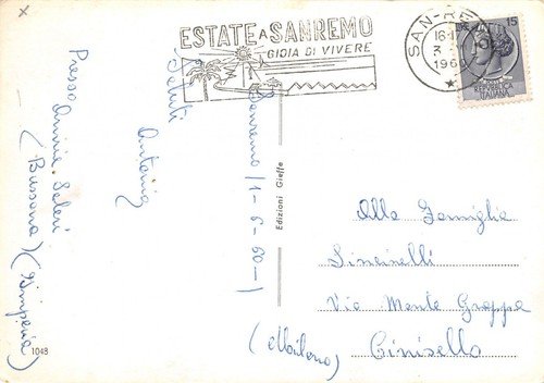 Cartolina Sanremo Panorama da Levante 1960 | Immagine Gallery 2