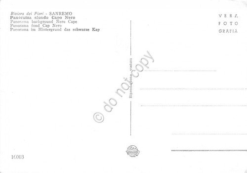 Cartolina Sanremo Panorama sfondo Capo Nero | Immagine Gallery 2