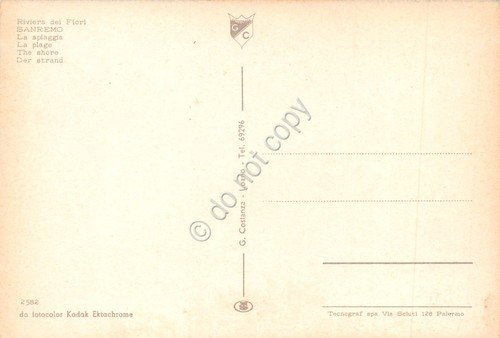 Cartolina Sanremo spiaggia stabilimenti balneari animata anni '90 | Immagine Gallery 2