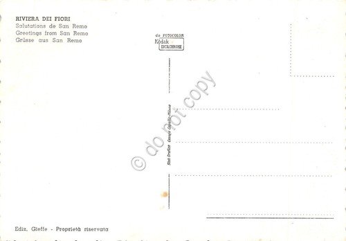 Cartolina Sanremo vedute varie casinò golfo fiori | Immagine Gallery 2