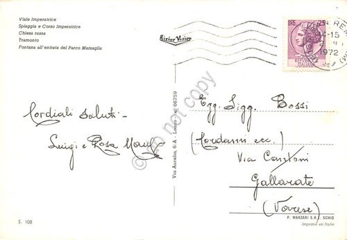 Cartolina Sanremo vedute varie con stemma città 1972 | Immagine Gallery 2